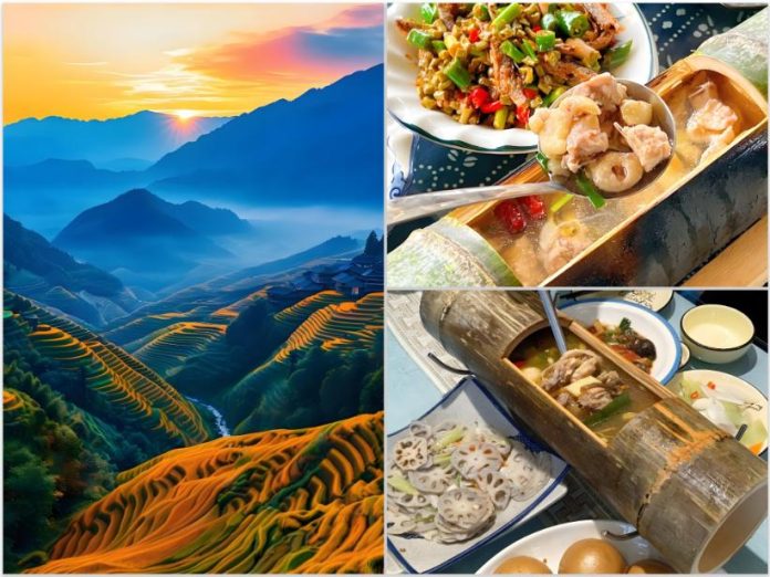 Longji Rice Terraces and Bamboo Tube Chicken