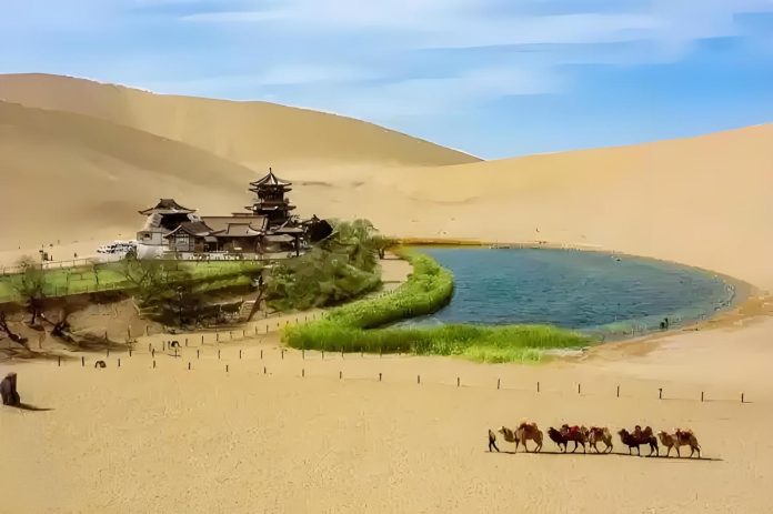 Singing Sand Dunes and Crescent Lake